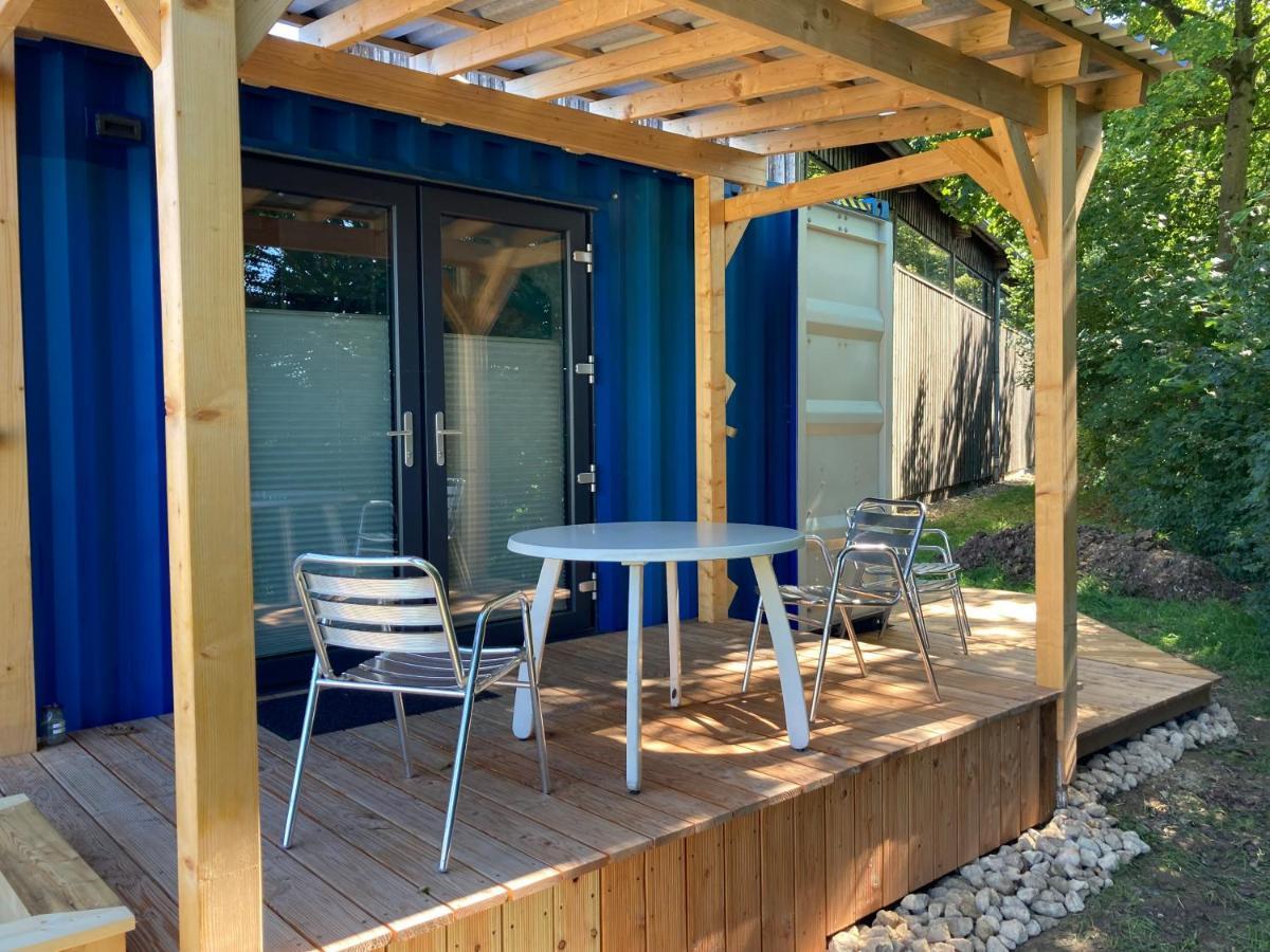 Tiny House Im Seecontainer Mit Parkplatz, Glasfaser, Netflix, Veranda Und Gehobener Ausstattung Coburg Eksteriør billede