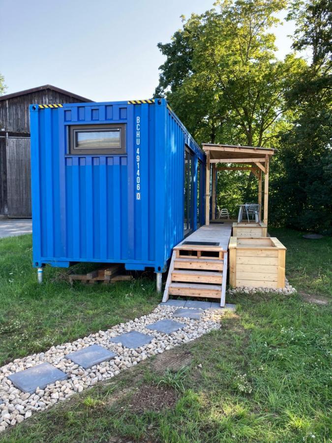 Tiny House Im Seecontainer Mit Parkplatz, Glasfaser, Netflix, Veranda Und Gehobener Ausstattung Coburg Eksteriør billede